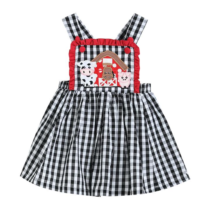 LC Black Gingham Barn Scene Jumper Dress