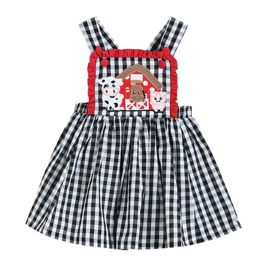 LC Black Gingham Barn Scene Jumper Dress