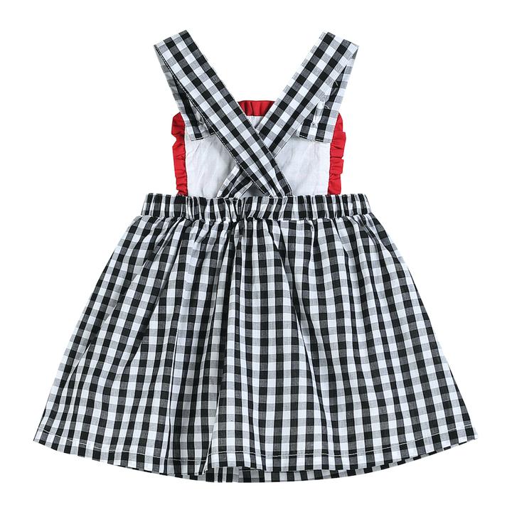 LC Black Gingham Barn Scene Jumper Dress