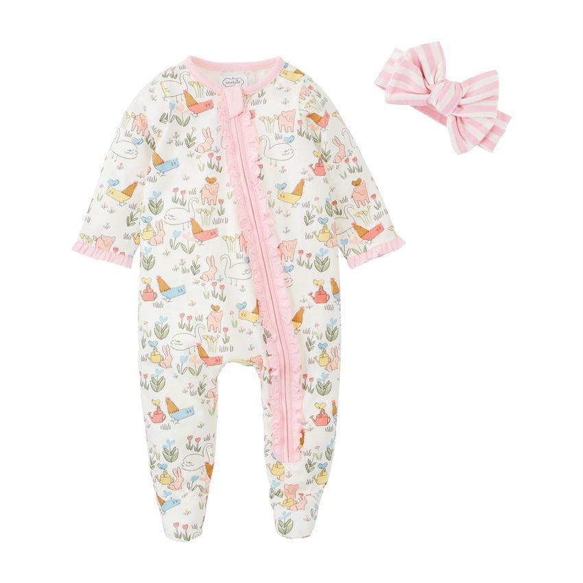 Mudpie Farmhouse Take me Home Sleeper + Headwrap