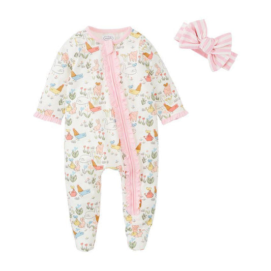 Mudpie Farmhouse Take me Home Sleeper + Headwrap