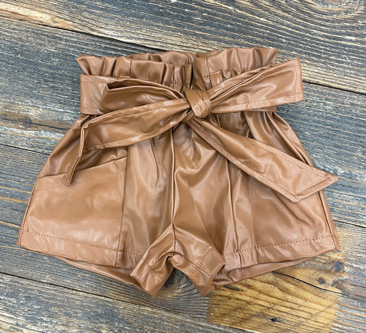 Faux Leather Shorts