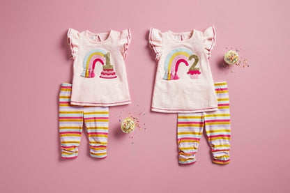 Mudpie Birthday Tunic & Capri Set
