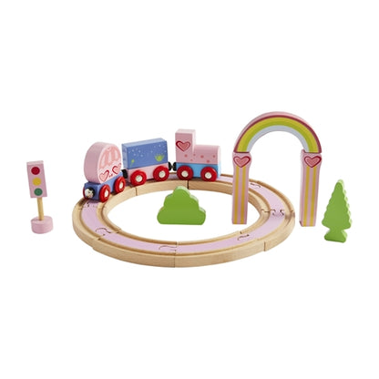 Mudpie Rainbow Wood Train