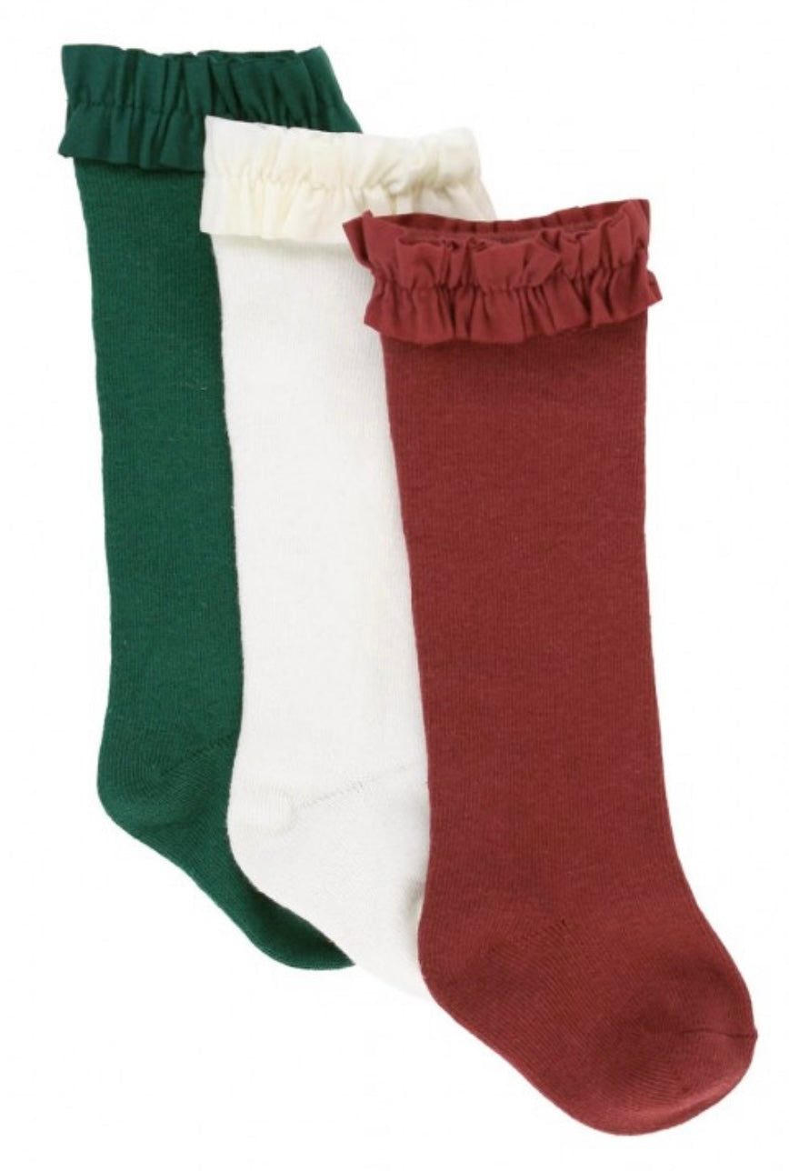RuffleButts 3-Pack Knee High Socks