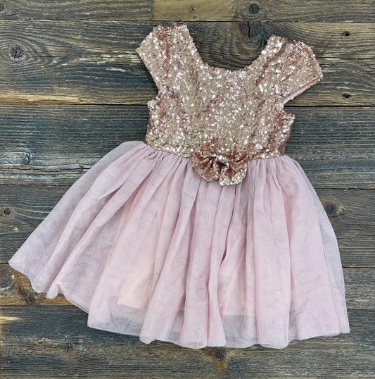 Rose Gold Sequin Dress