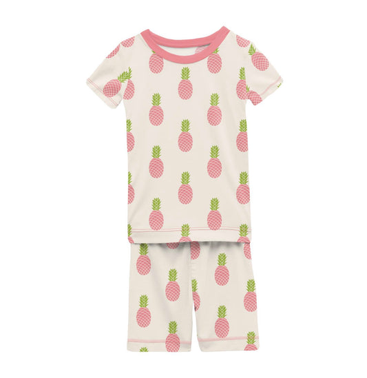 Kickee Pants Strawberry Pineapples Short Sleeve Pajama Set with Shorts