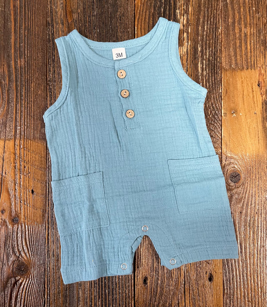Sky Blue Boy Romper