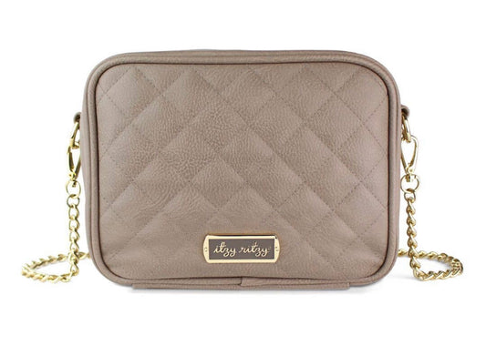 Itzy Ritzy Taupe Double Take Crossbody Diaper Bag