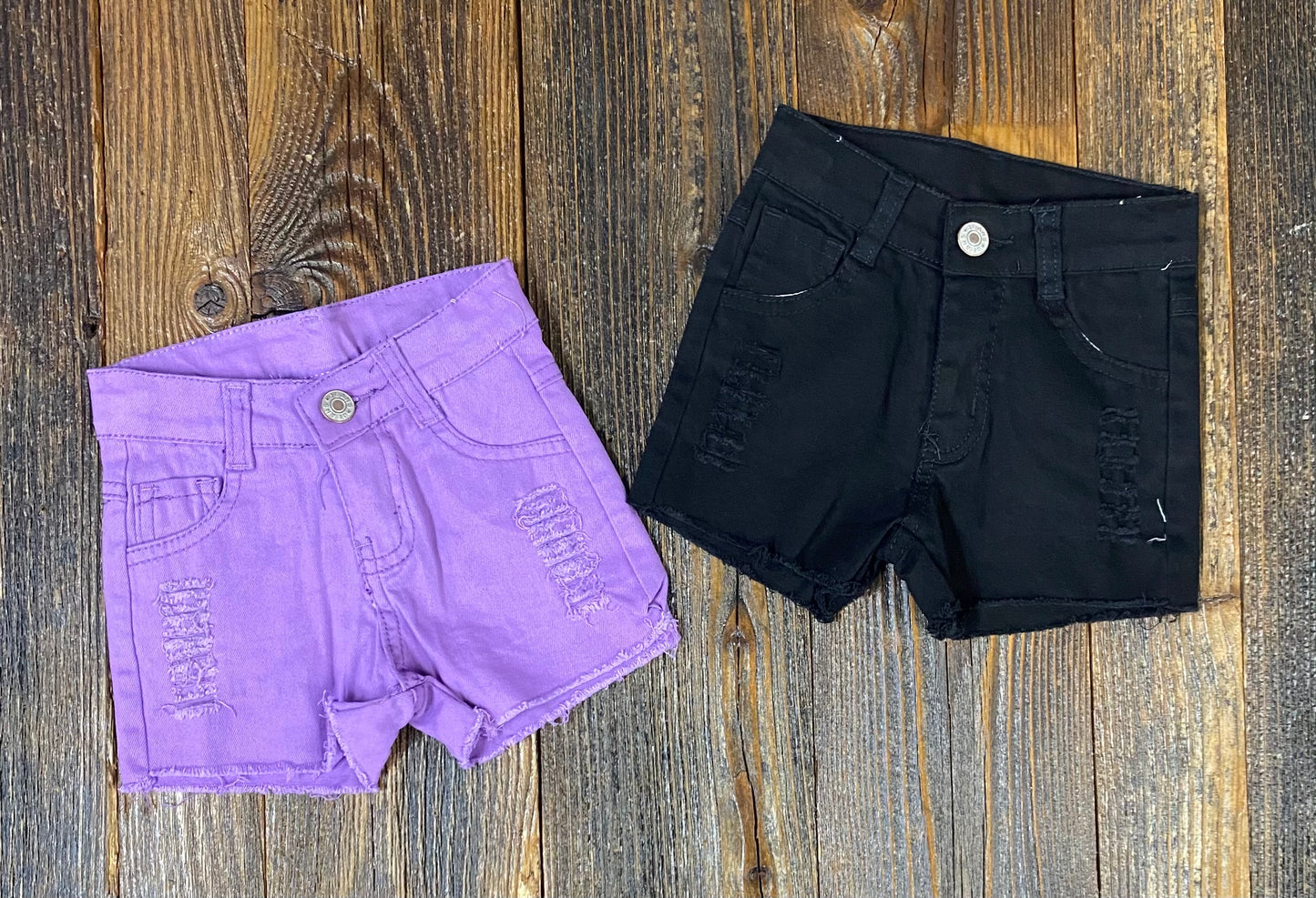 Distressed Denim Shorts
