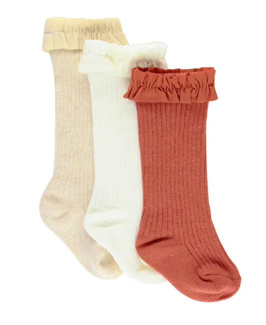 RuffleButts 3-Pack Knee High Socks