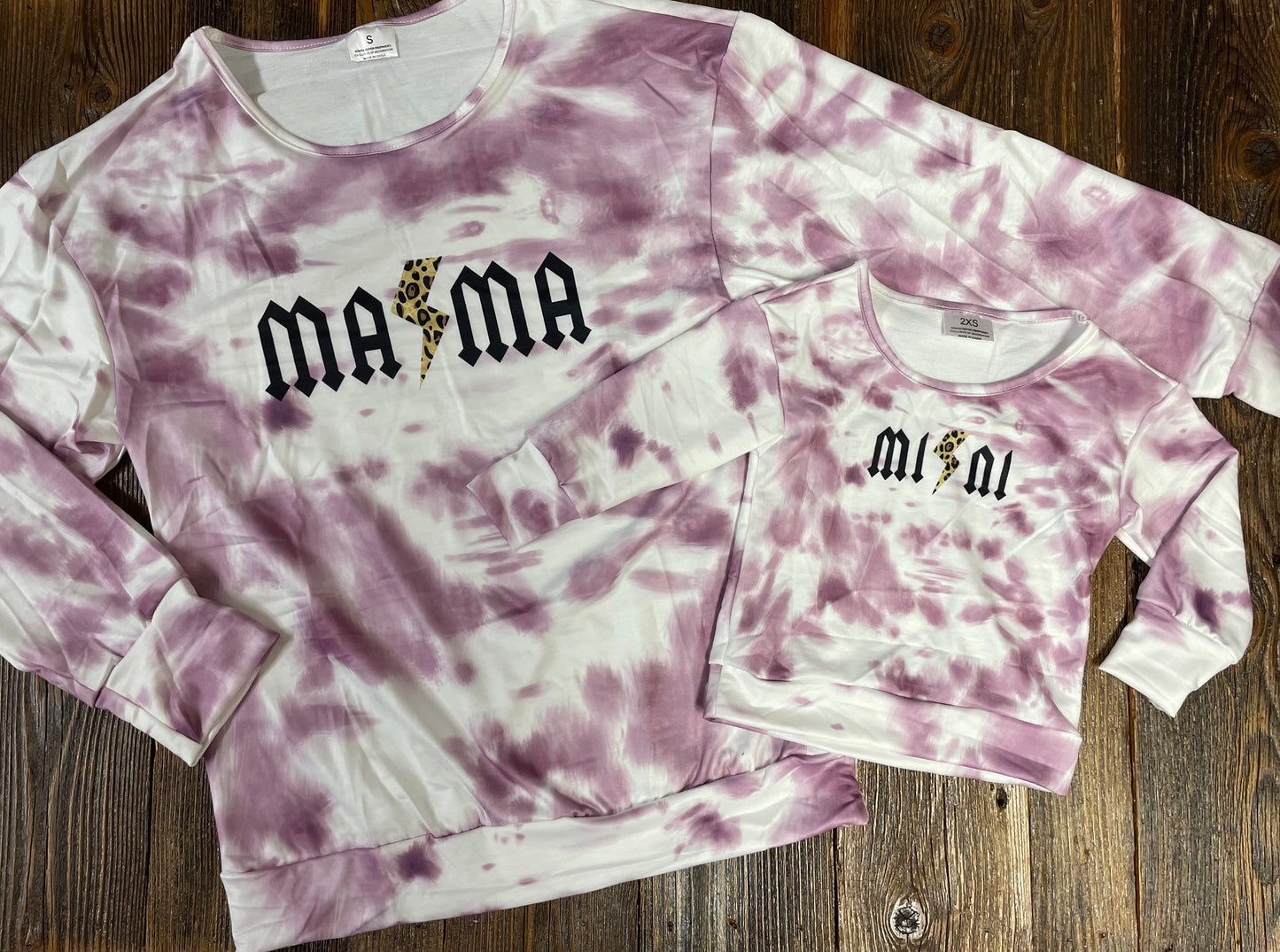 Tie Dye Mama + Mini Pullover