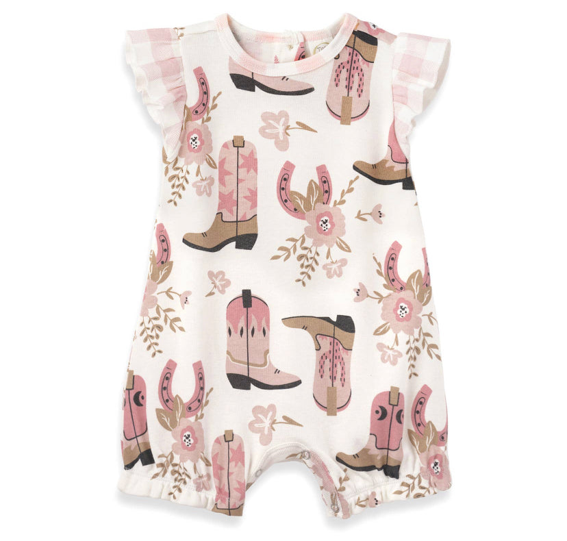 Tessa Babe Cowgirl Boots Romper