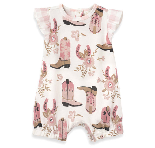 Tessa Babe Cowgirl Boots Romper