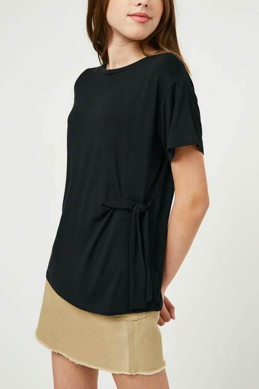 Hayden Side Ribbon Tie Tee GJ2352