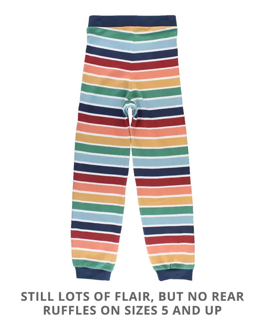 RuffleButts Cozy Rainbow2pc Ruffled Pajamas