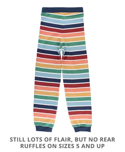 RuffleButts Cozy Rainbow2pc Ruffled Pajamas