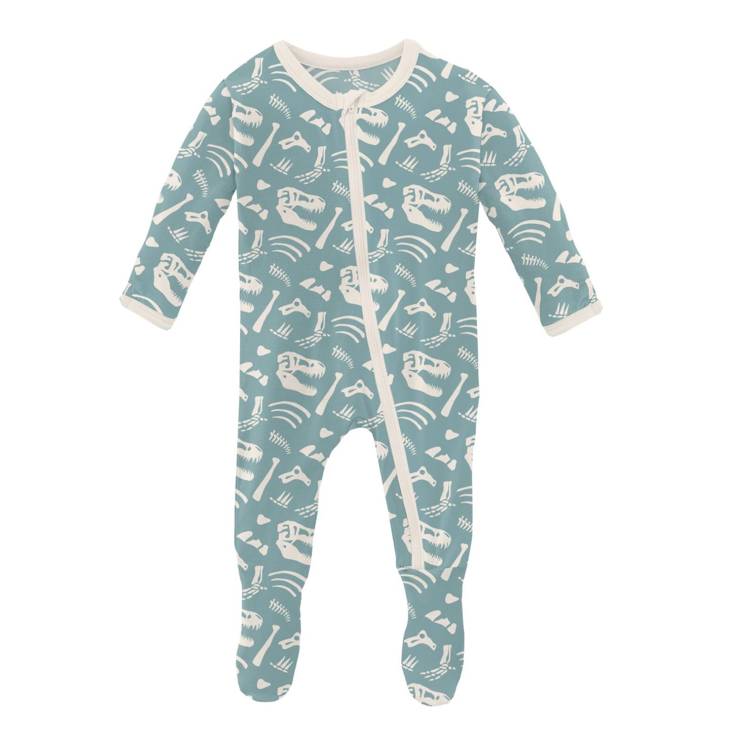 Kickee Pants Jade Bones Footie with Zipper