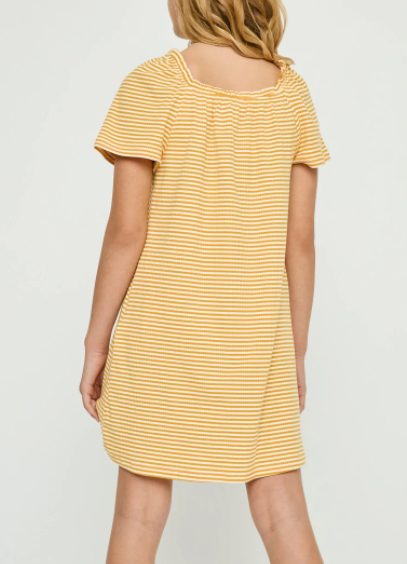 Hayden Yellow Stripe Dress 3465
