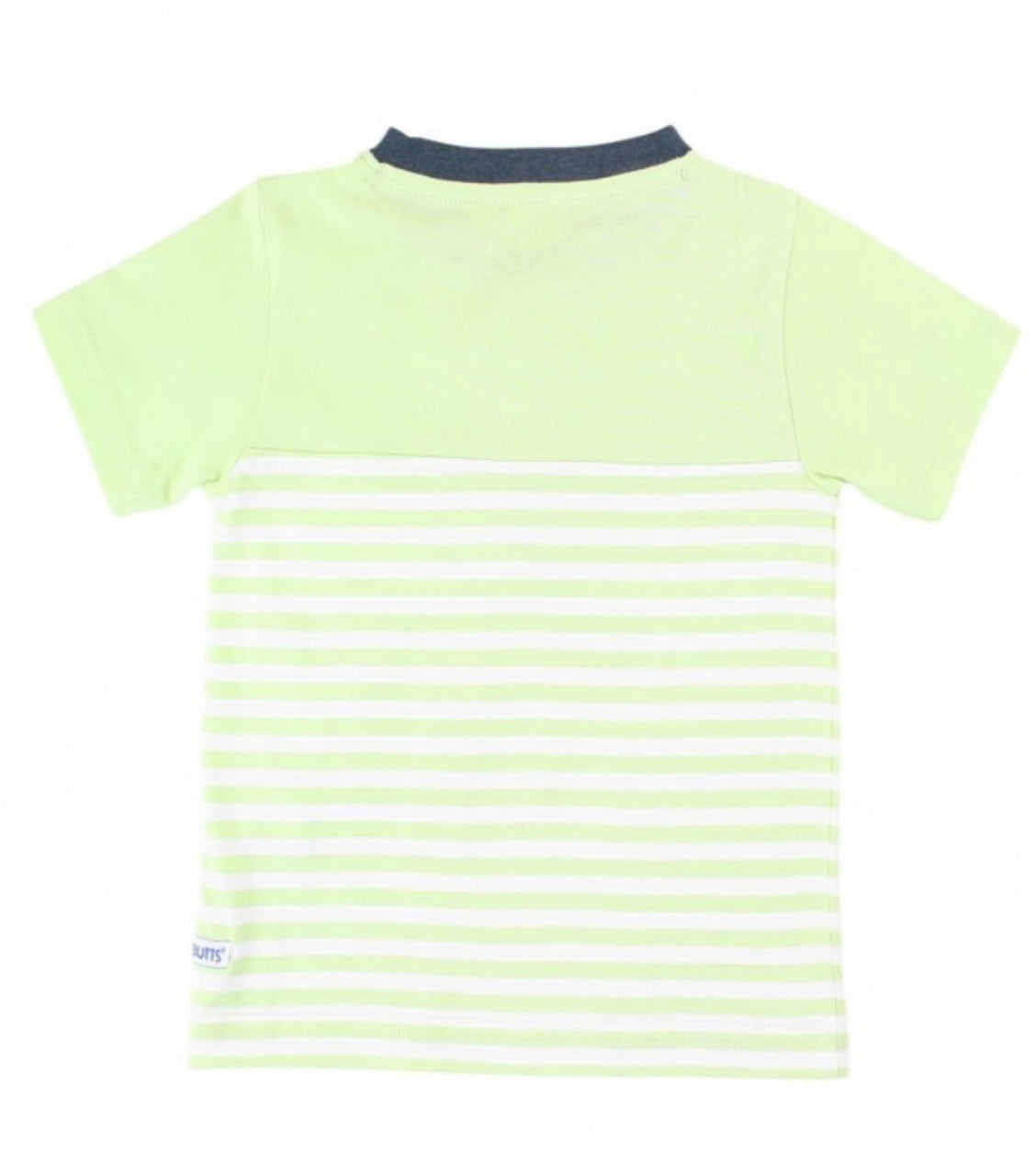 RuggedButts Lime Zest Stripe Color Block Henley Tee