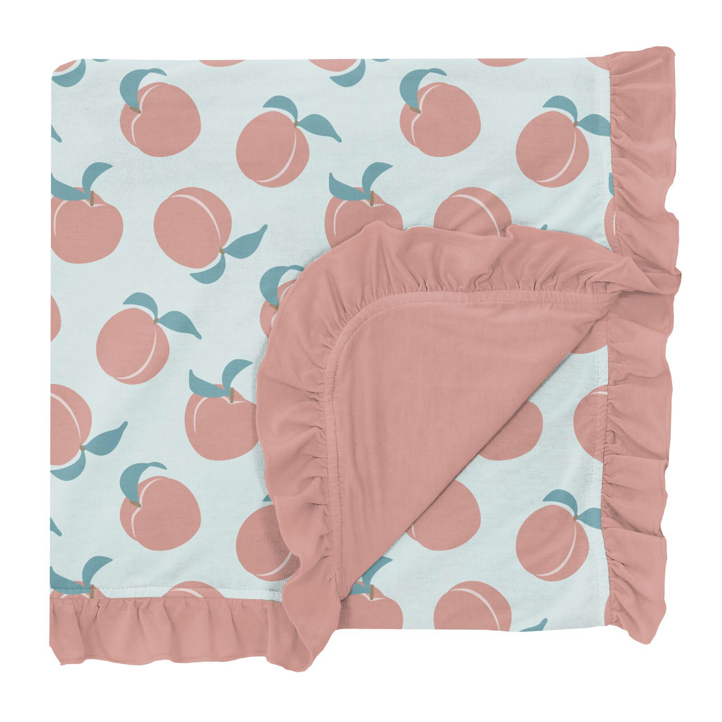 Kickee Pants Fresh Air Peaches Ruffle Toddler Blanket