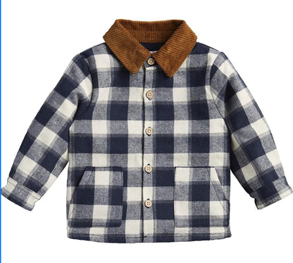 Mudpie Navy Plaid Shacket