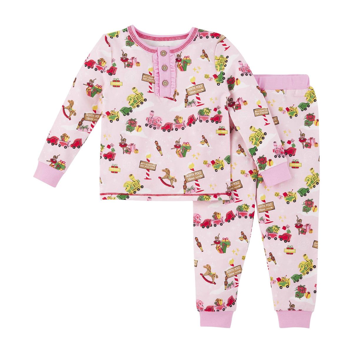 Mudpie Toyland Pink Pajama Set