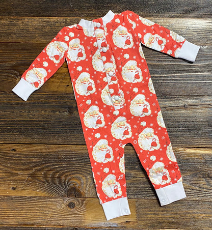Three Sisters Santa Knit Boys Romper