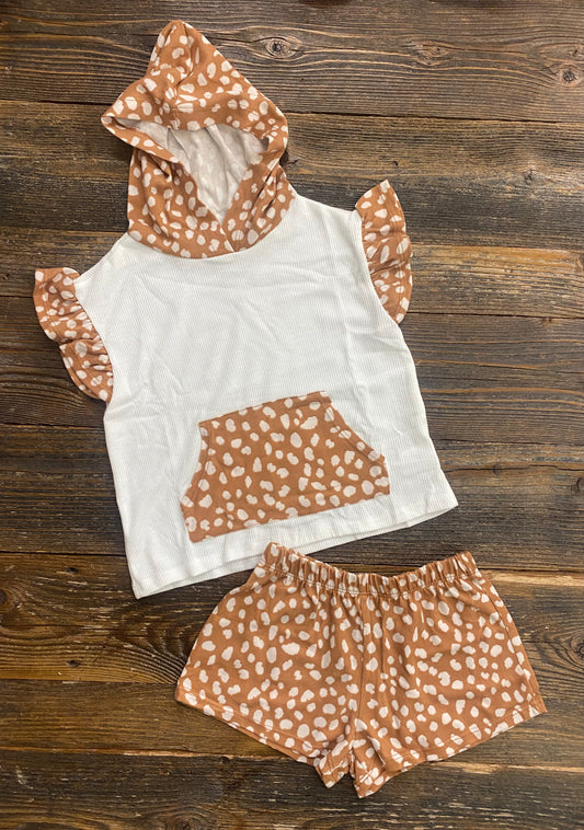 Oddi Animal Print Hooded Set