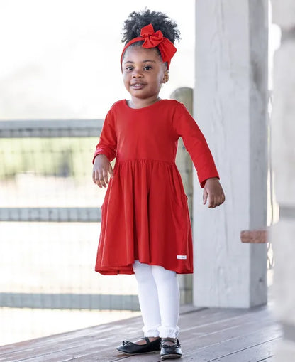 RuffleButts Red Twirl Dress