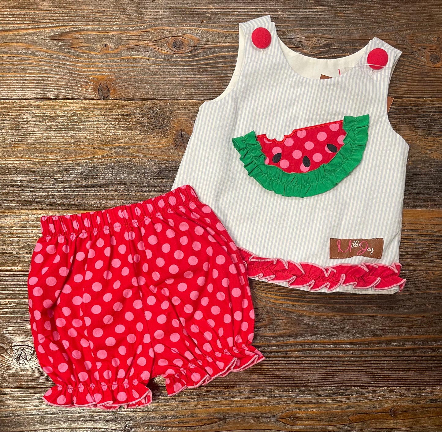Millie Jay Watermelon Bloomer Set