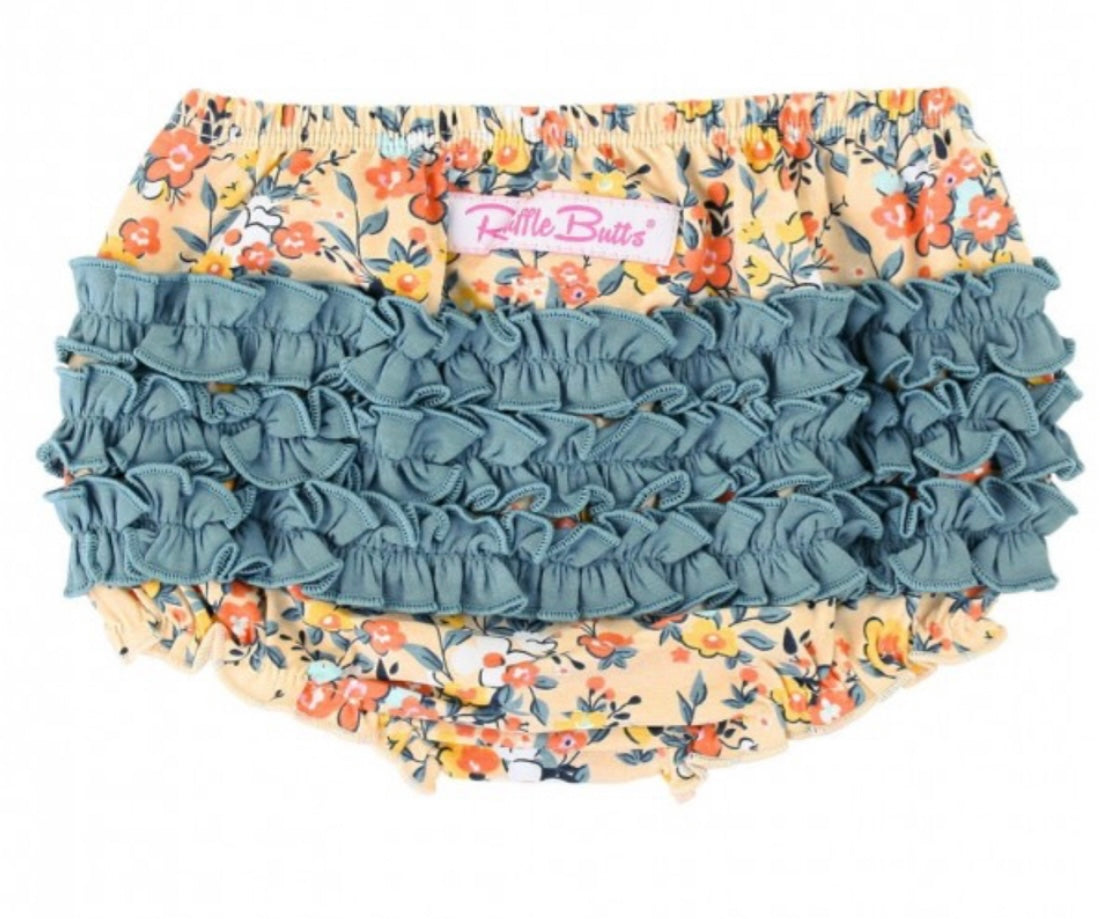 RuffleButts Summer Blooms Knit RuffleButt