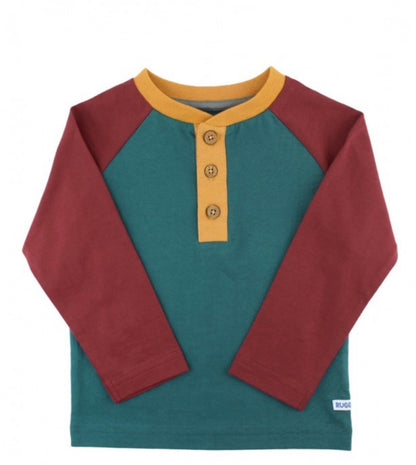 RuggedButts Rosewood +Twilight Raglan Henley