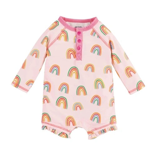 Mudpie Rainbow Rash Guard One Piece