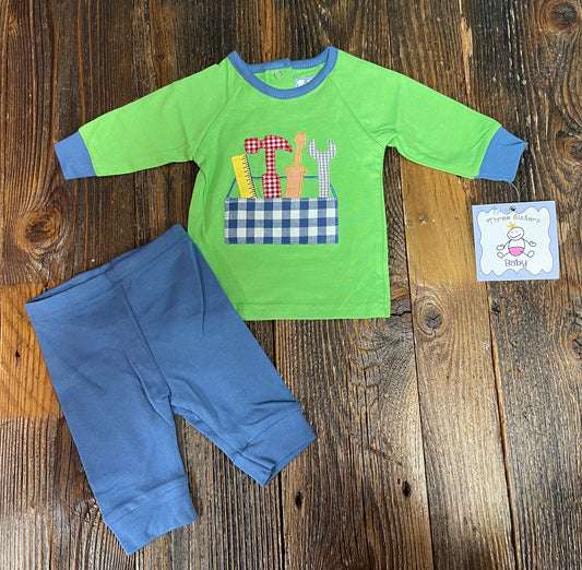 Three Sisters Green Tool Box Pant Set