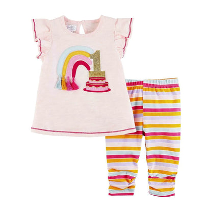 Mudpie Birthday Tunic & Capri Set