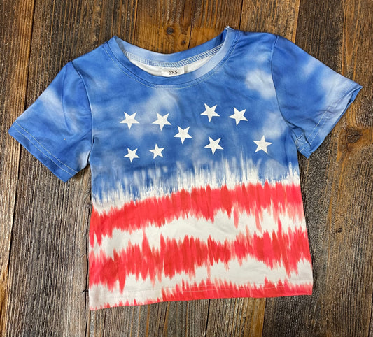 Tie Dye Flag Tee