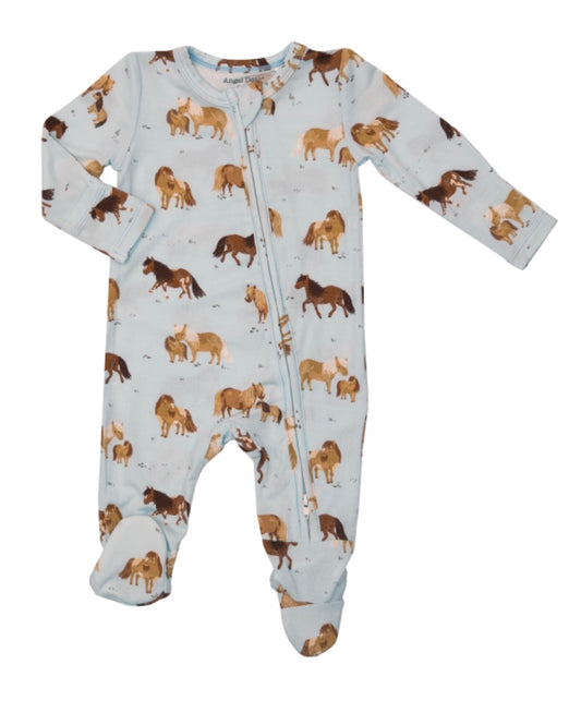 Angel Dear Shetland Ponies 2-Way Zipper Footie