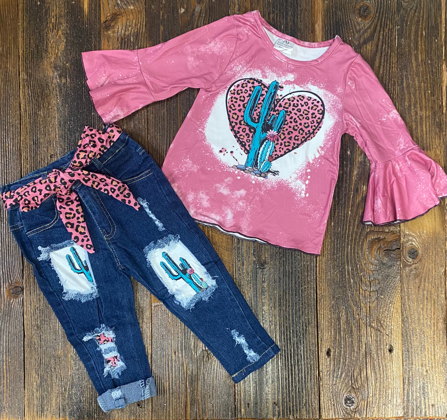 Cactus Heart Denim Set