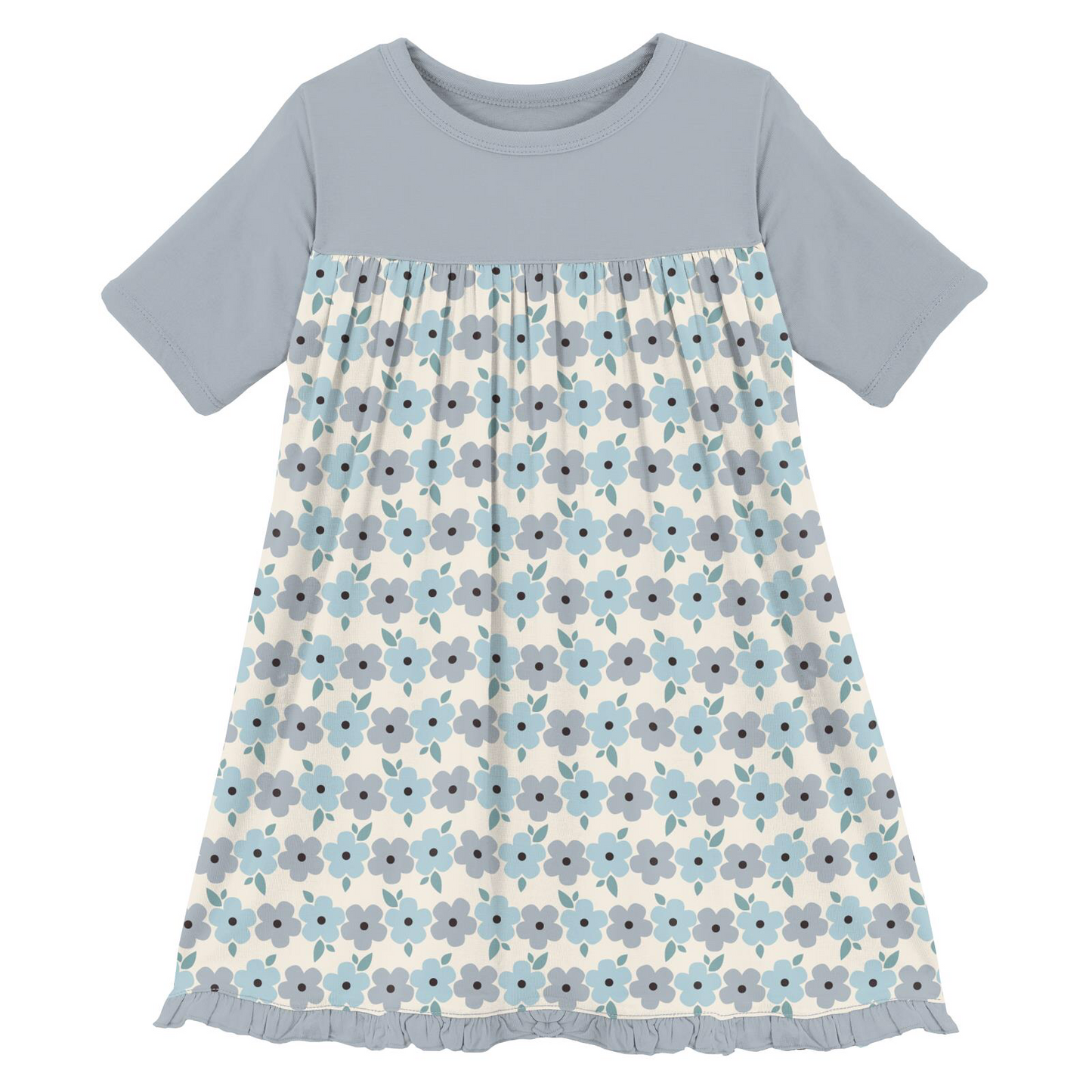 Kickee Pants Natural Hydrangea Classic Short Sleeve Swing Dress