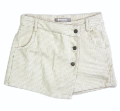 Tractr White Corduroy Skort *