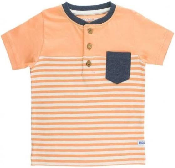 RuggedButts Melon Stripe Color Block Henley