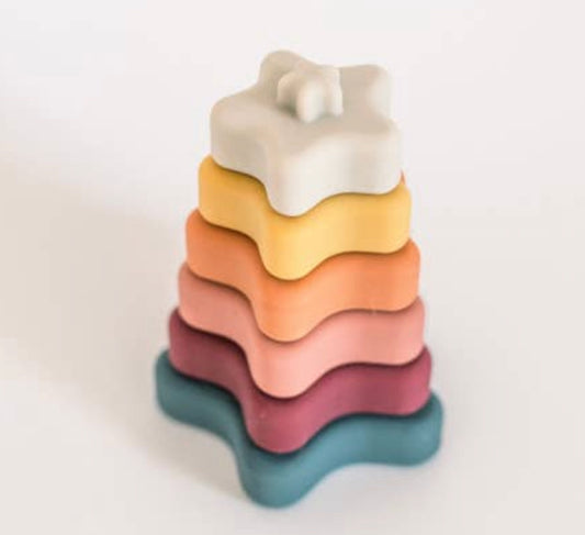 Three Hearts Silicone Teether Stacker