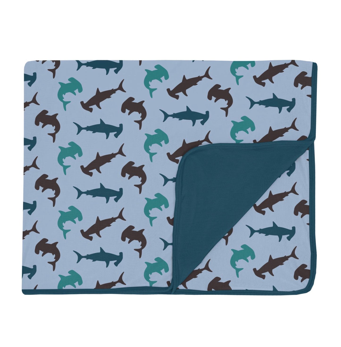 Kickee Pants Pond Hammerhead Print Toddler Blanket