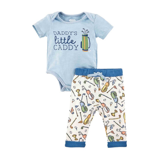 Mudpie Little Caddy Crawler & Pant Set