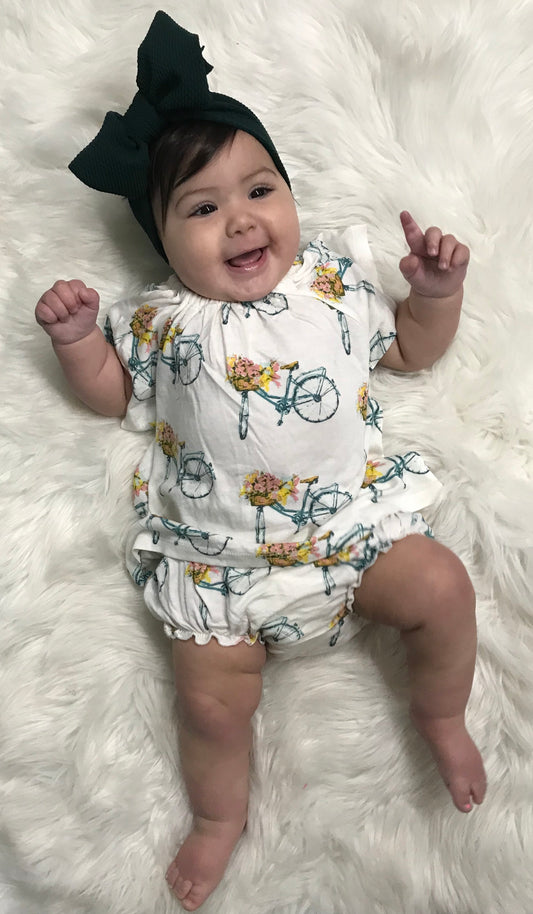 Milkbarn Floral Bicycle Dress & Bloomer