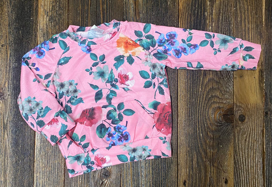 Pink Floral Pullover