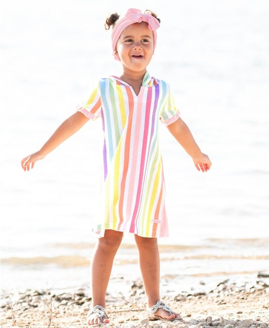 RuffleButt Rainbow Stripe Cover Up