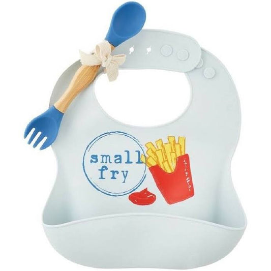 Mudpie Silicone Bib W/Utensil