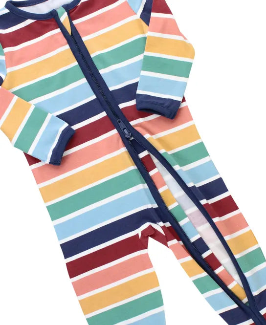 RuggedButts Cozy Rainbow Footed Pajamas